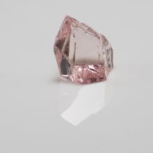Partially faceted Morganite cut by Hermann Grimm