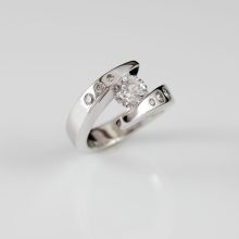 Tension Set Diamond Ring